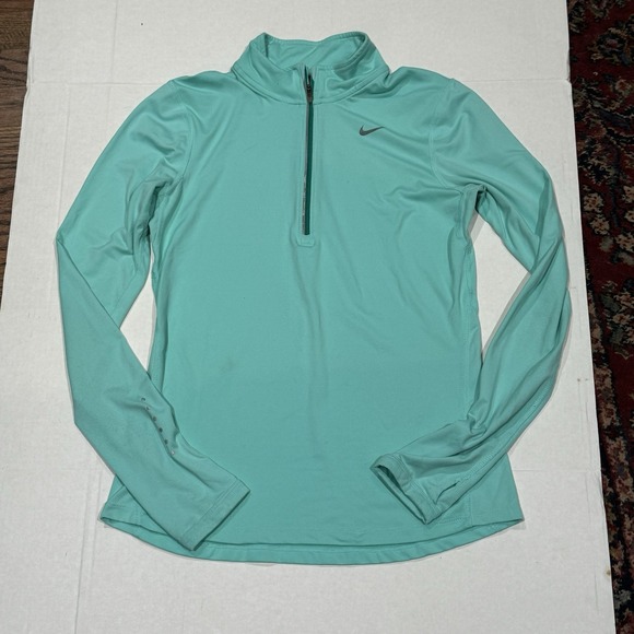 Nike Tops - Nike Running Dri Fit‎ Turquoise 1/4 Zip Pullover Jacket Women's Size S